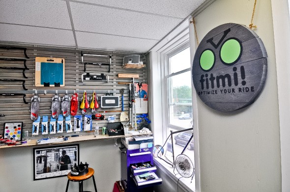 Jess's new Fitmi! wall signage integrated perfectly into the theme of her shop.